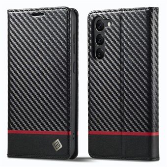 LC.IMEEKE til Samsung Galaxy S23+ Carbon Fiber Texture PU Læder Pung Telefon Cover Fuld beskyttelse Stand Case