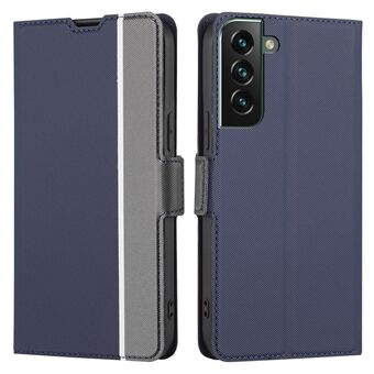 Til Samsung Galaxy S23+ Twill Texture PU Læder Flip Stand Cover Card Slots Design Sikkert telefoncover med dobbelt magnetlås