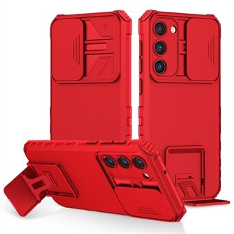 Til Samsung Galaxy S23+ Kickstand PC + TPU Telefon Case Slide Camera Protector Stødsikkert cover