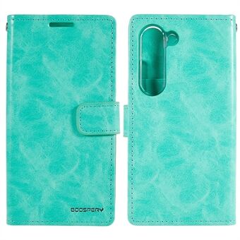 MERCURY GOOSPERY Blue Moon telefoncover til Samsung Galaxy S23+, PU læder tegnebogsstil Stand Flip magnetisk cover