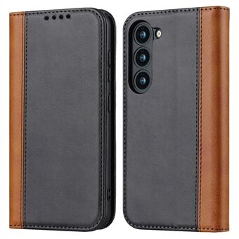 Til Samsung Galaxy S23+ telefoncover Tofarvet splejsning magnetisk lukning PU læder kalv tekstur Stand Flip Wallet Case