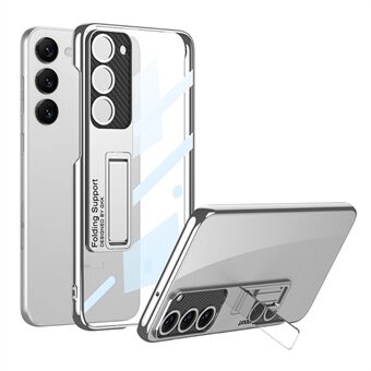 GKK Phantom Bracket Series til Samsung Galaxy S23+ galvanisering Klart hårdt pc-telefoncover Kickstand Cover