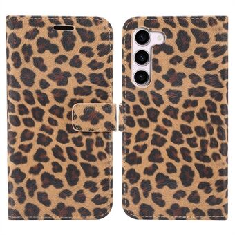 Til Samsung Galaxy S23+ Stand Wallet PU Læder Telefoncover Leopardmønster Flip Telefoncover