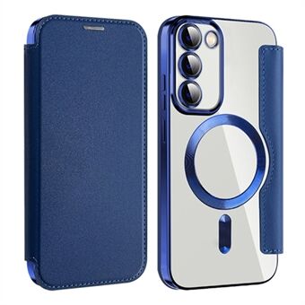 Magnetisk etui til Samsung Galaxy S23+ Kompatibel med MagSafe, PU-læder+TPU RFID-blokerende flip-telefoncover