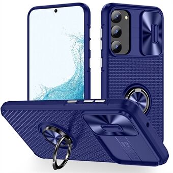 Til Samsung Galaxy S23+ Slide Camera Protection Phone Case PC + TPU Kickstand Phone Cover
