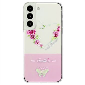 Til Samsung Galaxy S23+ TPU Case Lakeret Butterfly Mobiltelefon Rygbeskytter Cover