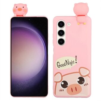 Til Samsung Galaxy S23+ tegneserietelefoncover 3D Animal Figure TPU+Silicone Anti-drop Cover