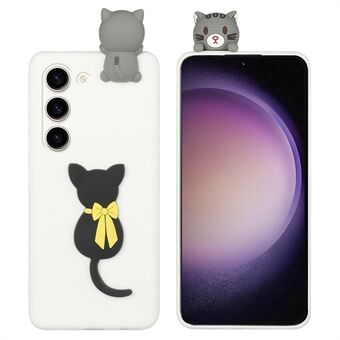 YX Series 3D Cute Cartoon Phone Case til Samsung Galaxy S23+, TPU+Silikone stødsikkert beskyttelsescover