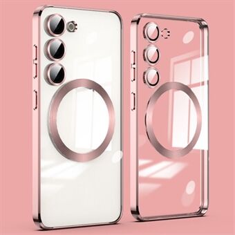 Magnetisk telefoncover til Samsung Galaxy S23+, glaslinsebeskytter Akryl+TPU stødsikkert cover