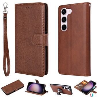 KT Leather Series-3 til Samsung Galaxy S23+ Magnetisk aftagelig PU-lædertelefontaske Stand tegnebog Beskyttende cover med rem