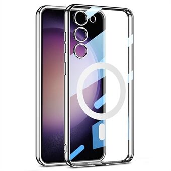 GKK Clear TPU telefoncover til Samsung Galaxy S23+ galvanisk magnetisk bagcover kompatibel med MagSafe