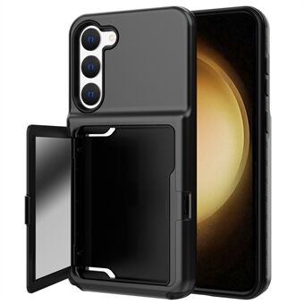 Til Samsung Galaxy S23+ Cardcase Series Spejlfunktion Telefonetui Kickstand Kortholder fortykket telefoncover