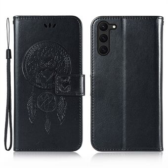 Til Samsung Galaxy S23+ Imprinted Owl Dream Catcher Mønster PU-læderetui Stand Flip Phone Cover