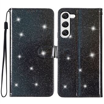 Til Samsung Galaxy S23+ Anti-drop glitrende PU-læderetui Folio Flip Wallet Stand Telefoncover