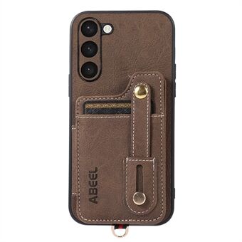 ABEEL Style 01 Litchi Texture Shell til Samsung Galaxy S23+, PU-læder+TPU+PC Kickstand Telefoncover med Folio Flip Card Slots
