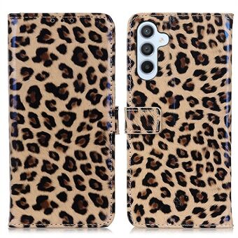 Til Samsung Galaxy A54 5G magnetlås leopardmønster telefoncover PU læder Stand Folio-etui