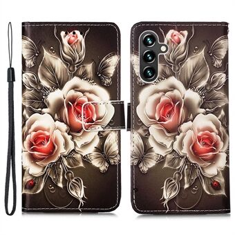 YB Mønstertryk Læder Series-4 til Samsung Galaxy A54 5G PU Læder Pung Stand Telefon Case Samlet dækning Indvendig TPU Cover