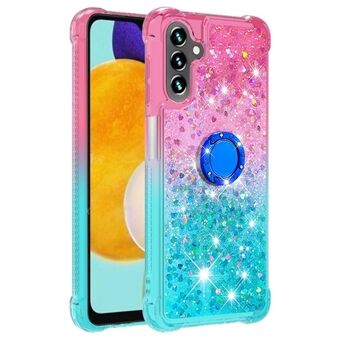 TPU-telefoncover til Samsung Galaxy A54 5G YB Quicksand Series-8 Drop Resistant Gradient Color Quicksand Bagcover med Ring Stativ