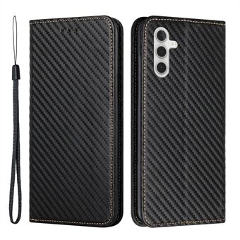 Til Samsung Galaxy A54 5G Carbon Fiber Texture PU Læder Flip Wallet Case Magnetisk Autolukning Drop-proof Telefon Cover Stand
