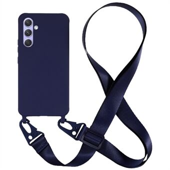 Til Samsung Galaxy A54 5G Soft TPU Case Matt Finish telefonbeskytter med bred snor