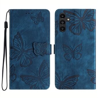 Til Samsung Galaxy A54 5G Skin-touch Stand Telefoncover Butterfly-påtrykt pungcover