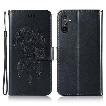 Til Samsung Galaxy A54 5G Flip Phone Cover Stand påtrykt Owl Dream Catcher Mønster PU læderetui