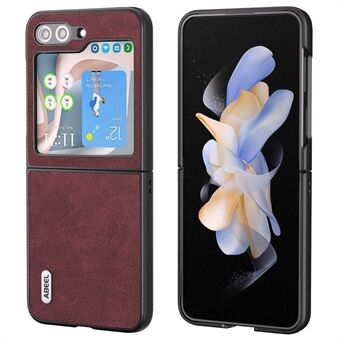 ABEEL Litchi Texture telefoncover til Samsung Galaxy Z Flip5 5G Anti-ridse PU lædercoated telefoncover