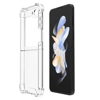 Til Samsung Galaxy Z Flip5 5G Foldbart design mobiltelefon etui PC+TPU HD Klar telefon bagcover
