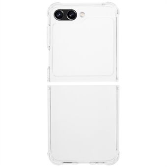 Til Samsung Galaxy Z Flip5 5G gennemsigtig TPU telefoncover Todelt design anti-ridse telefoncover
