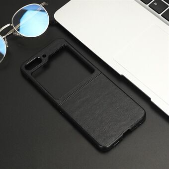 Til Samsung Galaxy Z Flip5 5G Slim Phone Case Litchi Texture PU-læderbelagt PC-beskyttelsescover