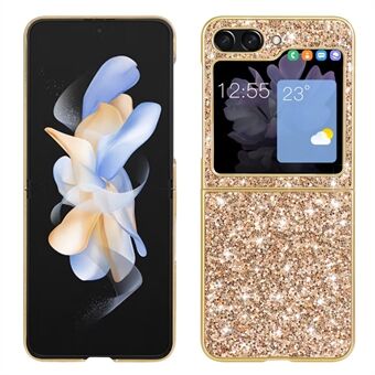 Til Samsung Galaxy Z Flip5 5G Glitter Pailletter Bling Case TPU Ramme Bagside PC galvanisering telefoncover
