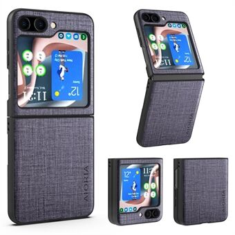 AIORIA Cloth Texture Protective Case til Samsung Galaxy Z Flip5 5G PU + PC Slim Phone Cover