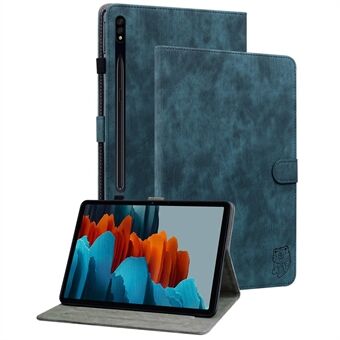 Til Samsung Galaxy Tab S9 Stand Folio Tablet-etui PU-læder Sødt tiger-mønster med kortholder