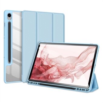 DUX DUCIS TOBY-serien til Samsung Galaxy Tab S9 er et etui til tablet lavet af PU-læder med tri-fold stand og smart cover med blyantholder.