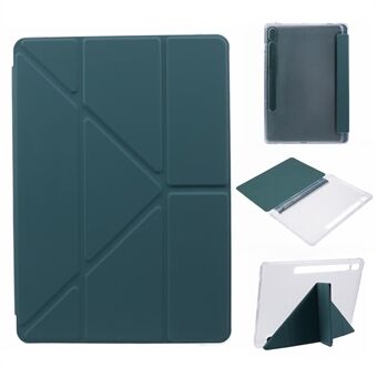 Til Samsung Galaxy Tab S9 PU+Acrylic+TPU Etui Origami Tri-fold Stand Tablet Cover Auto Wake / Sleep Stødsikkert Etui