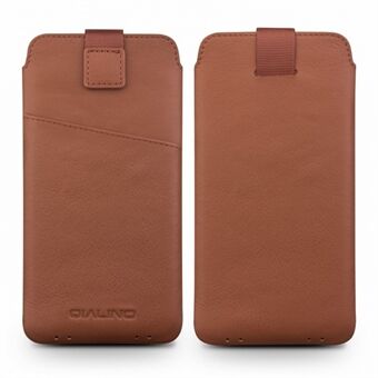 QIALINO Taske i ægte læder med kortholder til Huawei P20 Pro, størrelse: 160 x 80 mm