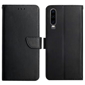 Nappa Texture Magnetisk lukning Stand Wallet Case Flip ægte læder+TPU telefonskal til Huawei P30