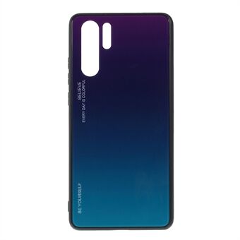 Til Huawei P30 Pro Gradient Color Glass + PC + TPU Hybrid Cover