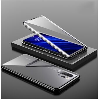 Magnetic Installation Metal Frame + Dual Sided Tempered Glass Alll-side Protective Cell Phone Case for Huawei P30 Pro