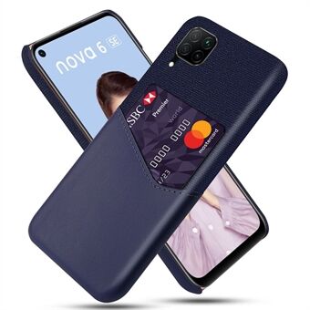 KSQ kortholder PU læderbelagt pc mobiltelefon etui til Huawei P40 lite / nova 6 SE / Nova 7i