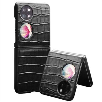 QIALINO til Huawei P50 Pocket Crocodile Texture Ægte læderbelagt pc-telefontaske Foldeligt beskyttelsescover