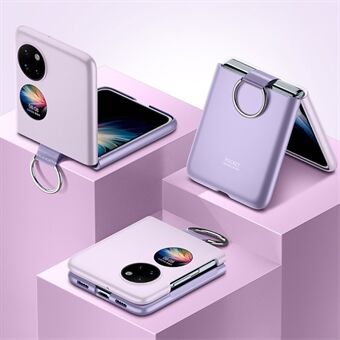 Til Huawei P50 Pocket / Pocket S 4G Sink-touch PC Telefon Case Ring Holder All-inclusive Folde Cover