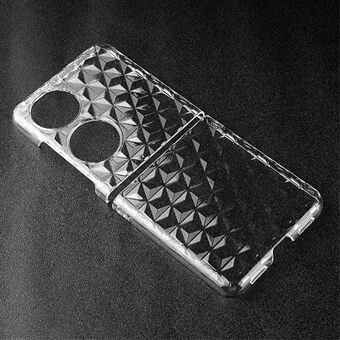 Hårdt PC-cover til Huawei P50 Pocket, Diamond Texture Anti-ridse gennemsigtigt telefoncover