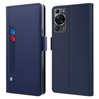 Til Huawei P60 telefontaske med spejlkortholder PU Stand telefoncover
