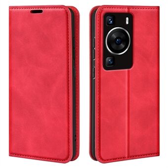 Til Huawei P60 PU Læder Flip Wallet Case Skin-touch Stand Mobiltelefon Cover