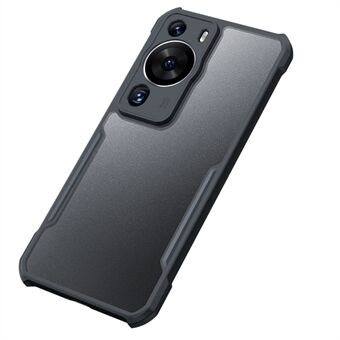 XUNDD til Huawei P60 Støvtæt telefoncover gennemsigtig akryl+TPU slim telefoncover - sort / lasertekstur