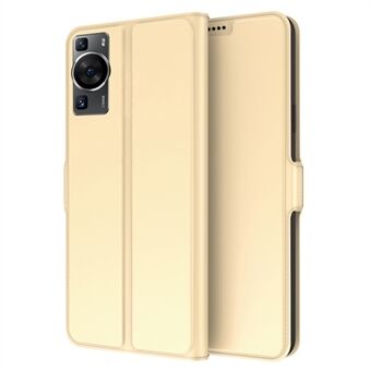 Til Huawei P60 / P60 Pro PU Læder Telefon Case Kortholder Stand Beskyttende Flip Cover