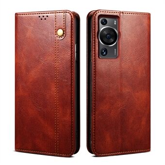 Til Huawei P60 Pro / P60 telefontaske Waxy Crazy Horse Texture Stand Pung Læder Mobiltelefon Cover
