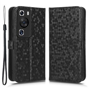 Til Huawei P60 / P60 Pro Stødsikker etui PU-læder flip-cover med prikmønster påtrykt telefoncover med pung