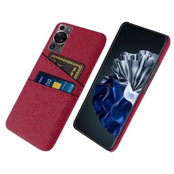 Til Huawei P60 / P60 Pro Dual Card Slots Telefon Case Hard PC + Cloth Phone Cover